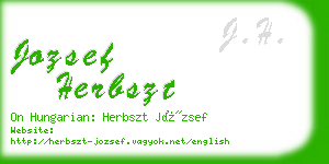 jozsef herbszt business card